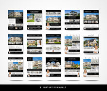 Real Estate Flyer Bundle | Open House, Just Listed, Just Sold & Coming Soon Black & White