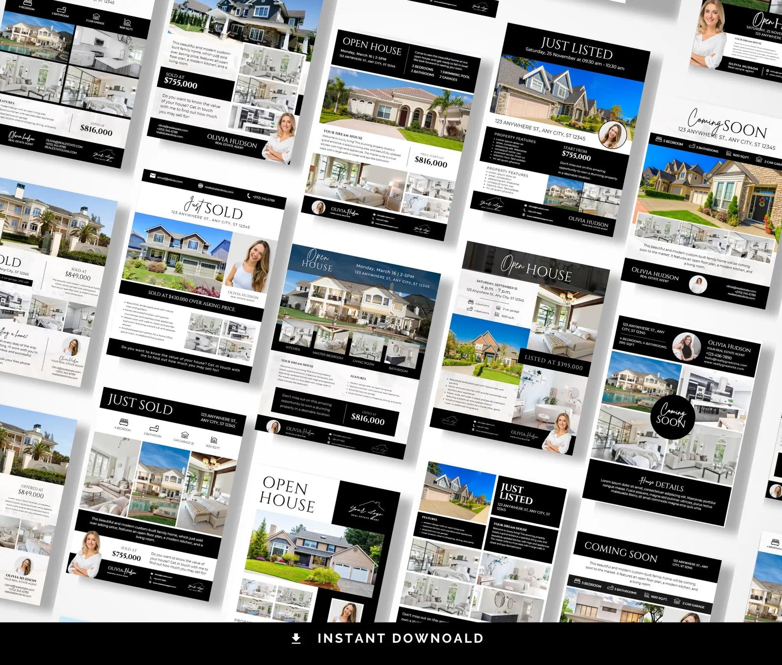 Real Estate Listing Flyer Bundle Templates