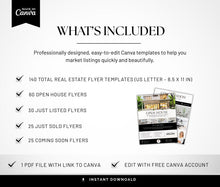 Real Estate Flyer Bundle | Open House, Just Listed, Just Sold & Coming Soon Black & White
