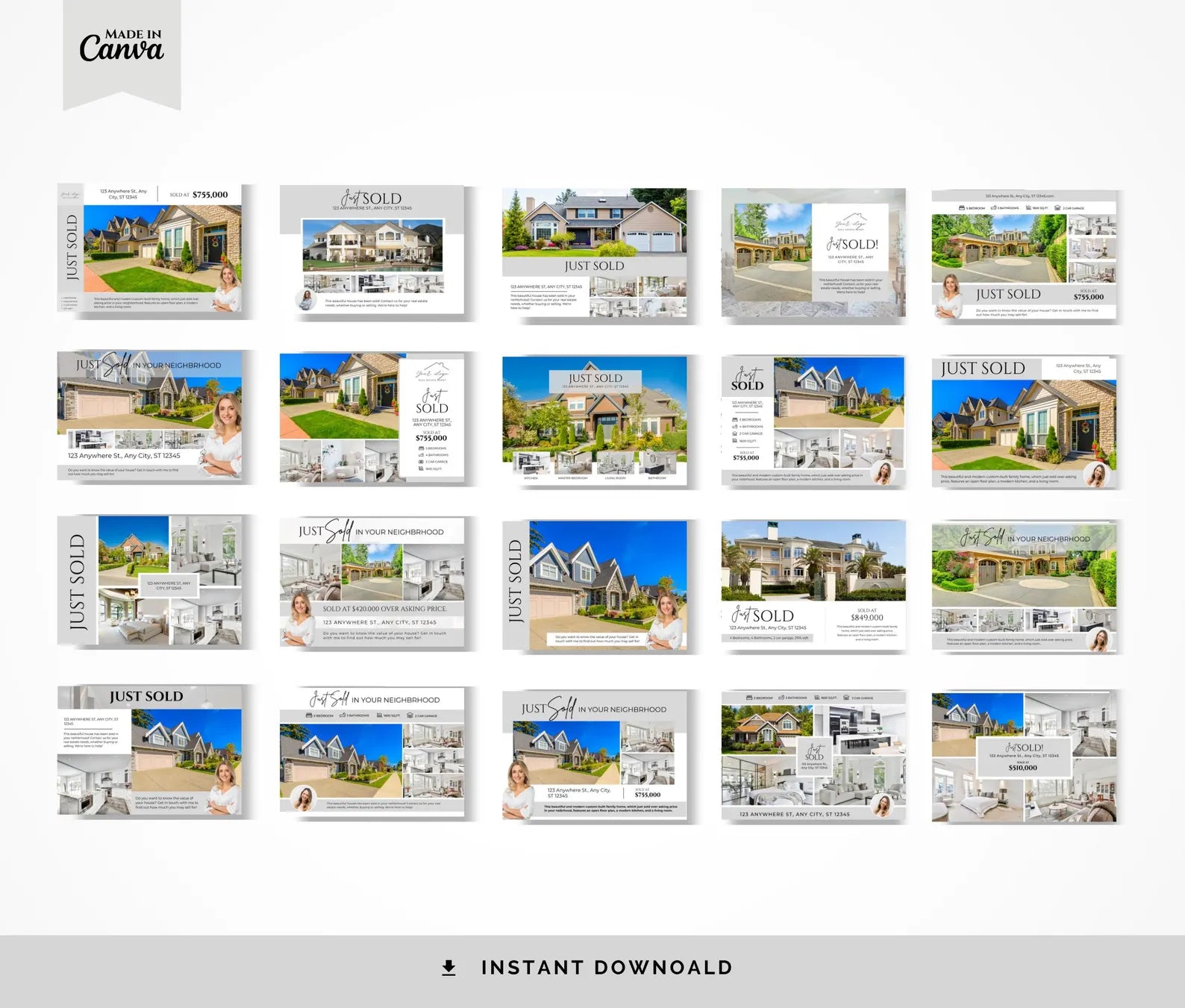 20+ Just Sold Postcards - Real Estate Mailer Templates