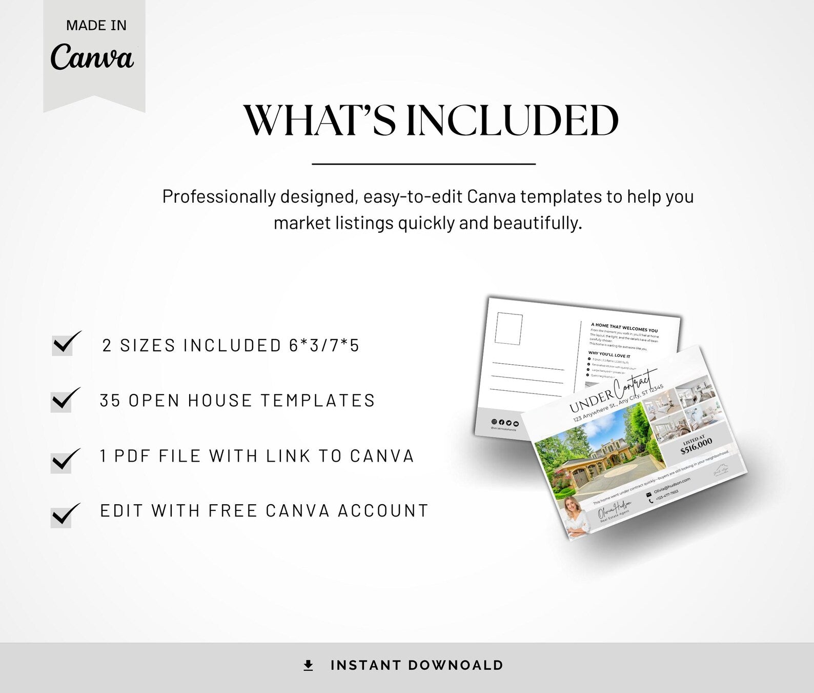 20+ Open House Postcards | Realtor Farming Postcards