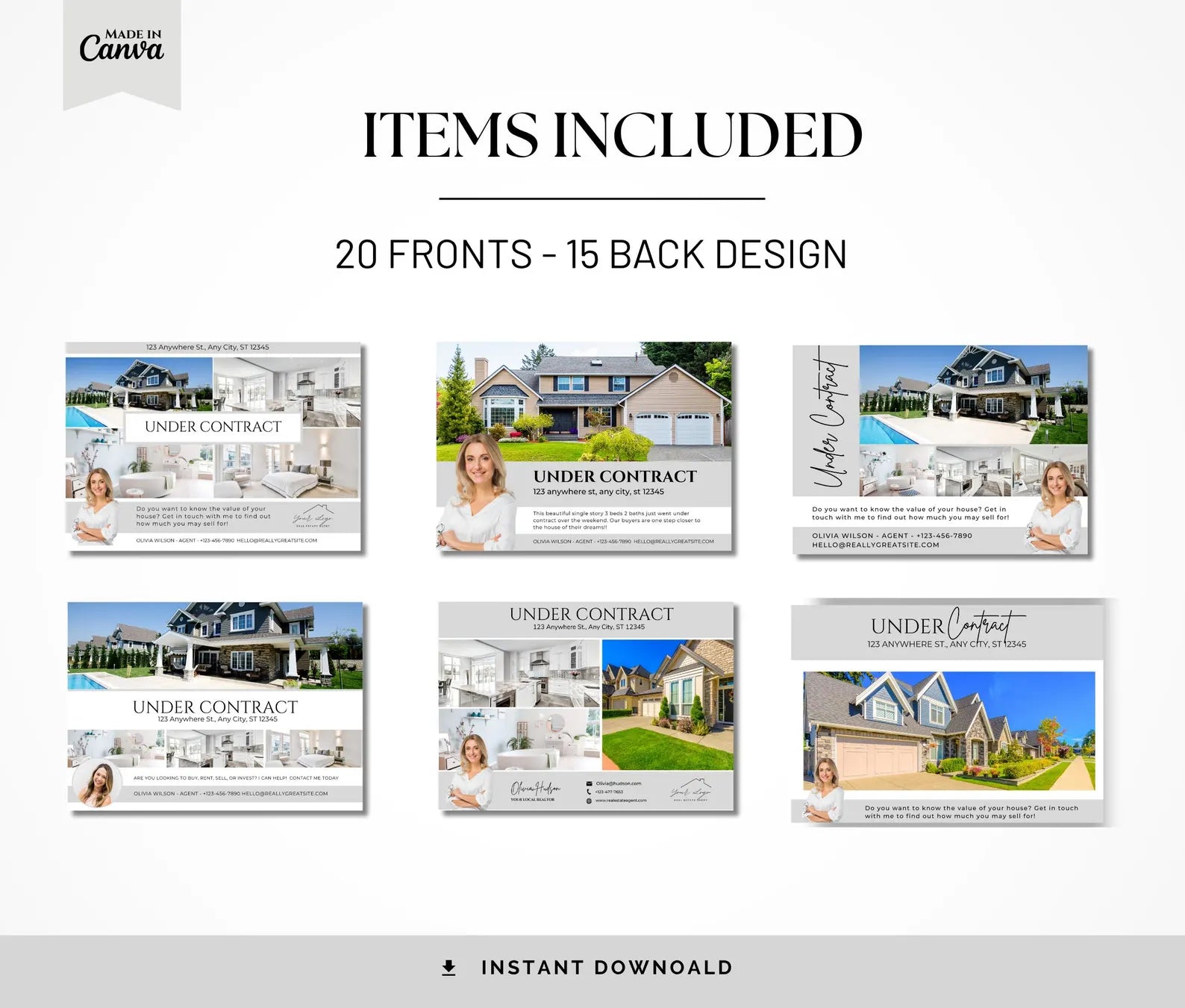 Under Contract Postcards - 20+ Realtor Farming Mailers