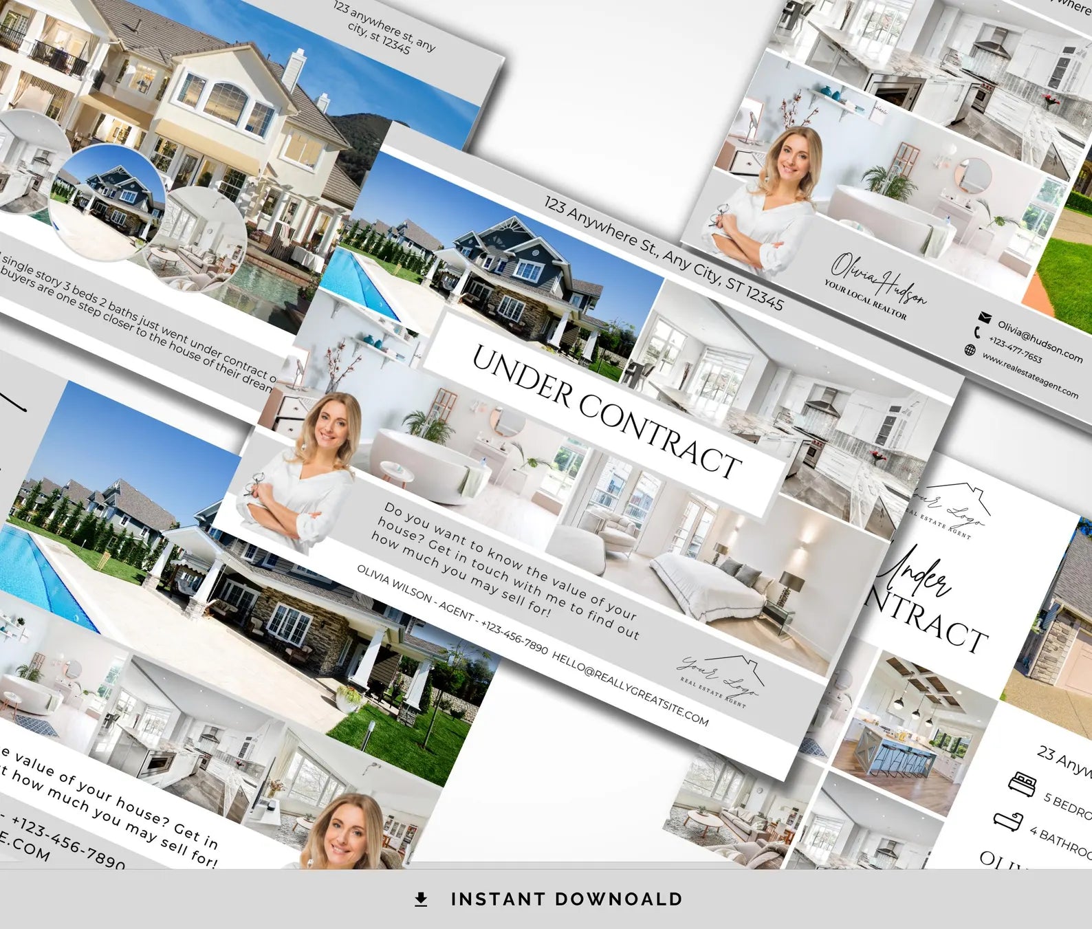 Under Contract Postcards - 20+ Realtor Farming Mailers