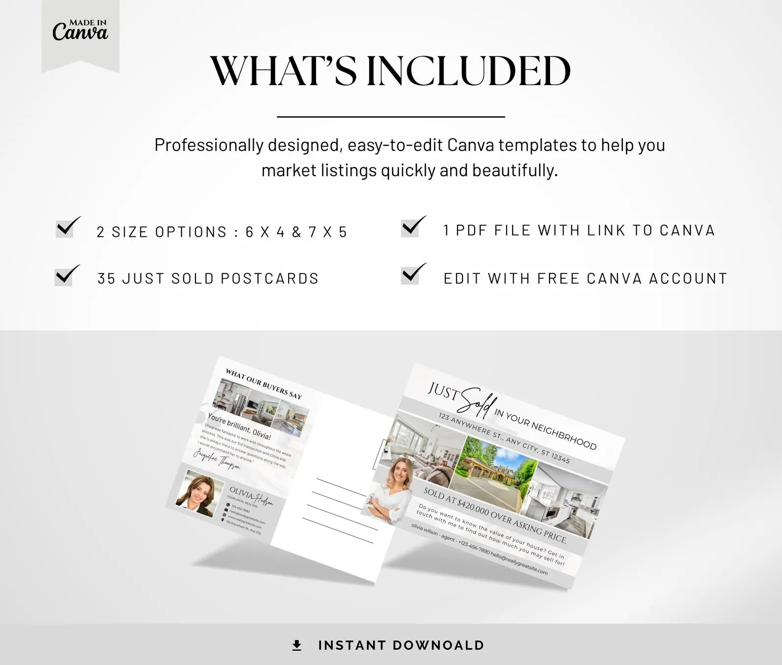 20+ Just Sold Postcards - Real Estate Mailer Templates