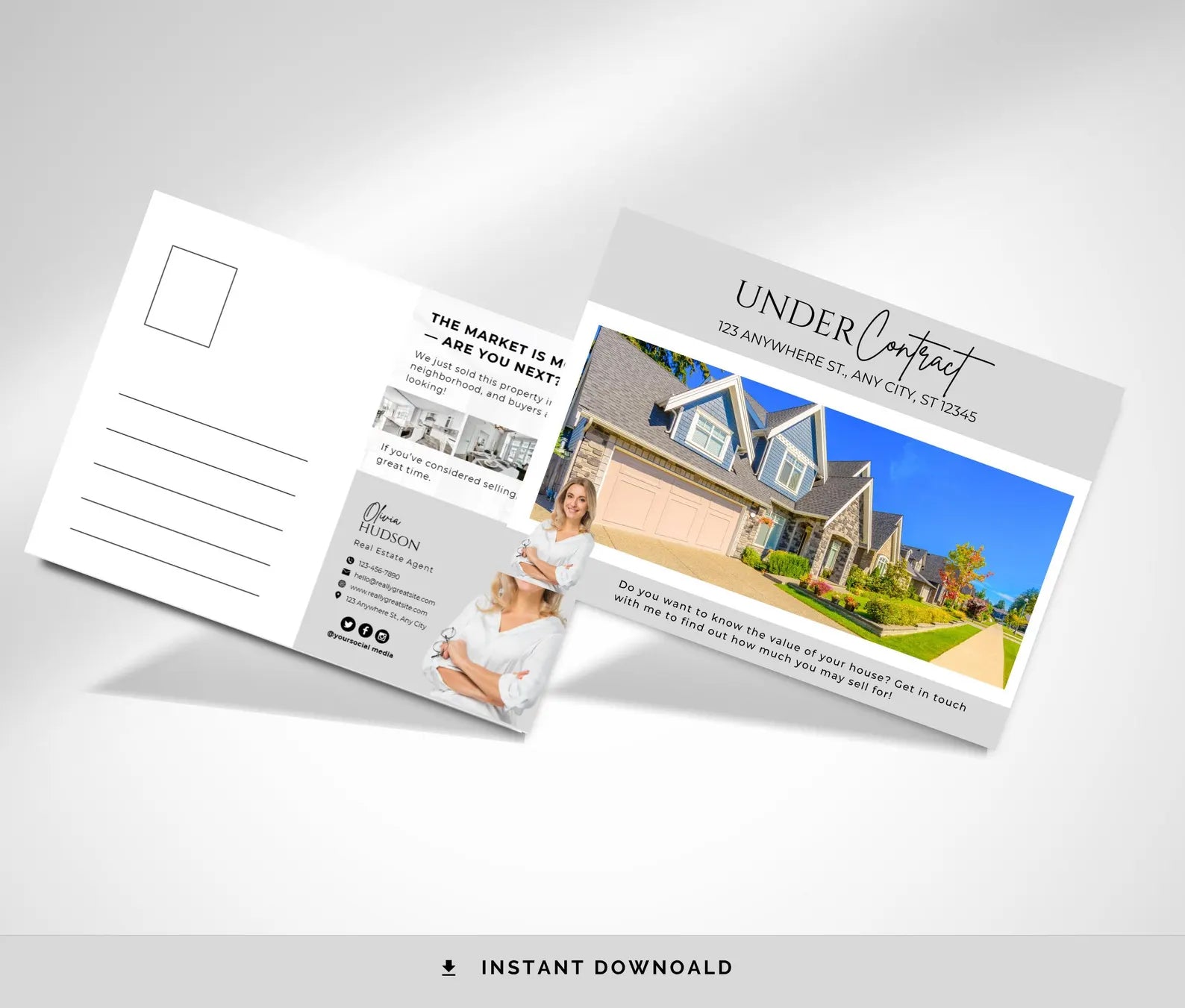 Under Contract Postcards - 20+ Realtor Farming Mailers