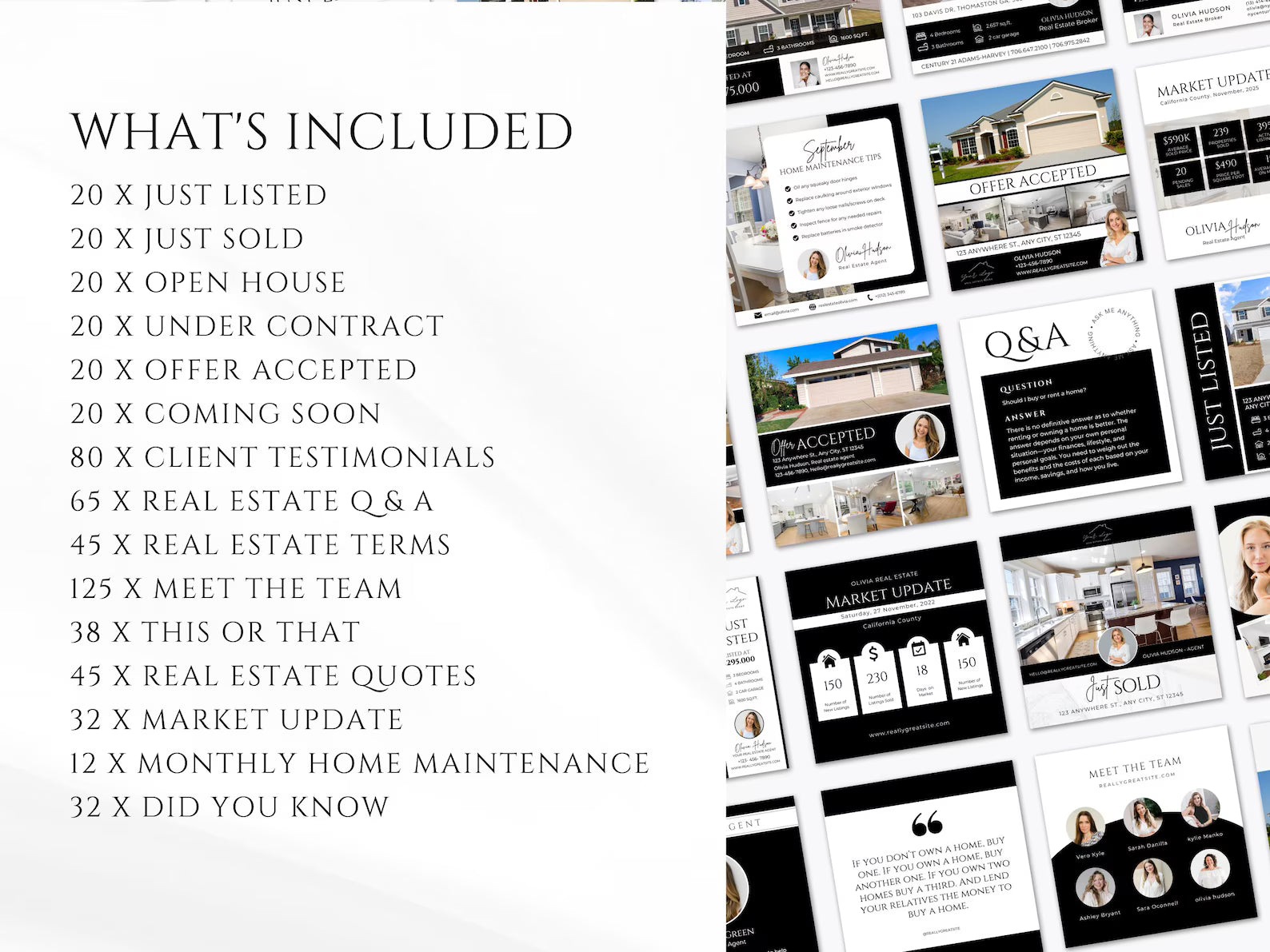 Real Estate Instagram Posts Bundle