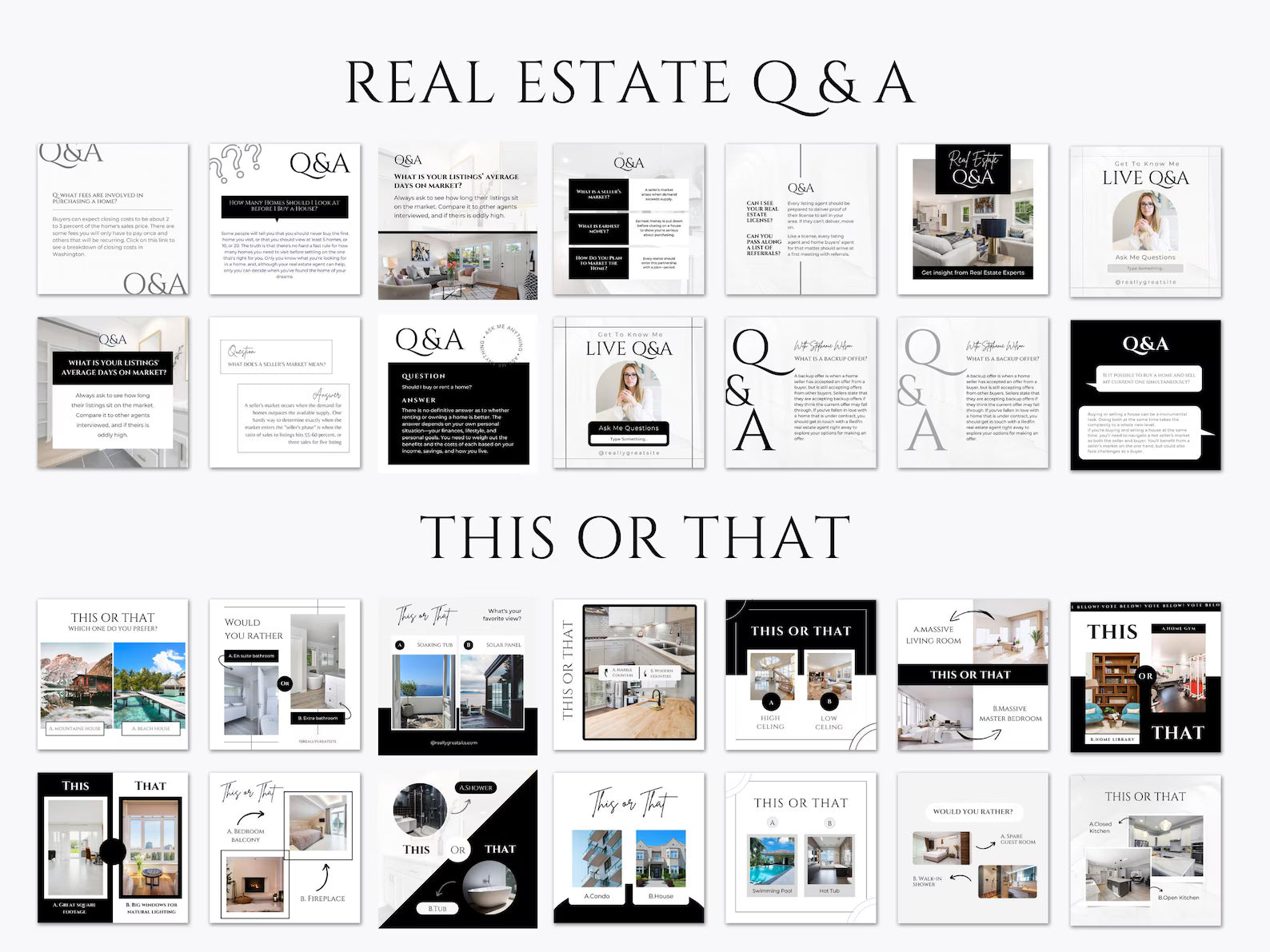 Real Estate Instagram Posts Bundle
