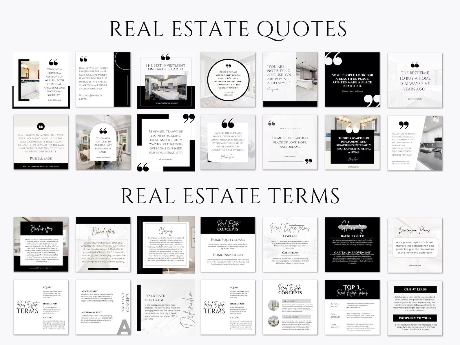 Real Estate Instagram Posts Bundle
