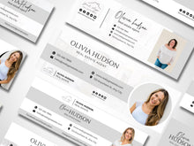 Modern Realtor Email Signature Bundle (25 Designs, 2 Sizes) Gray and White
