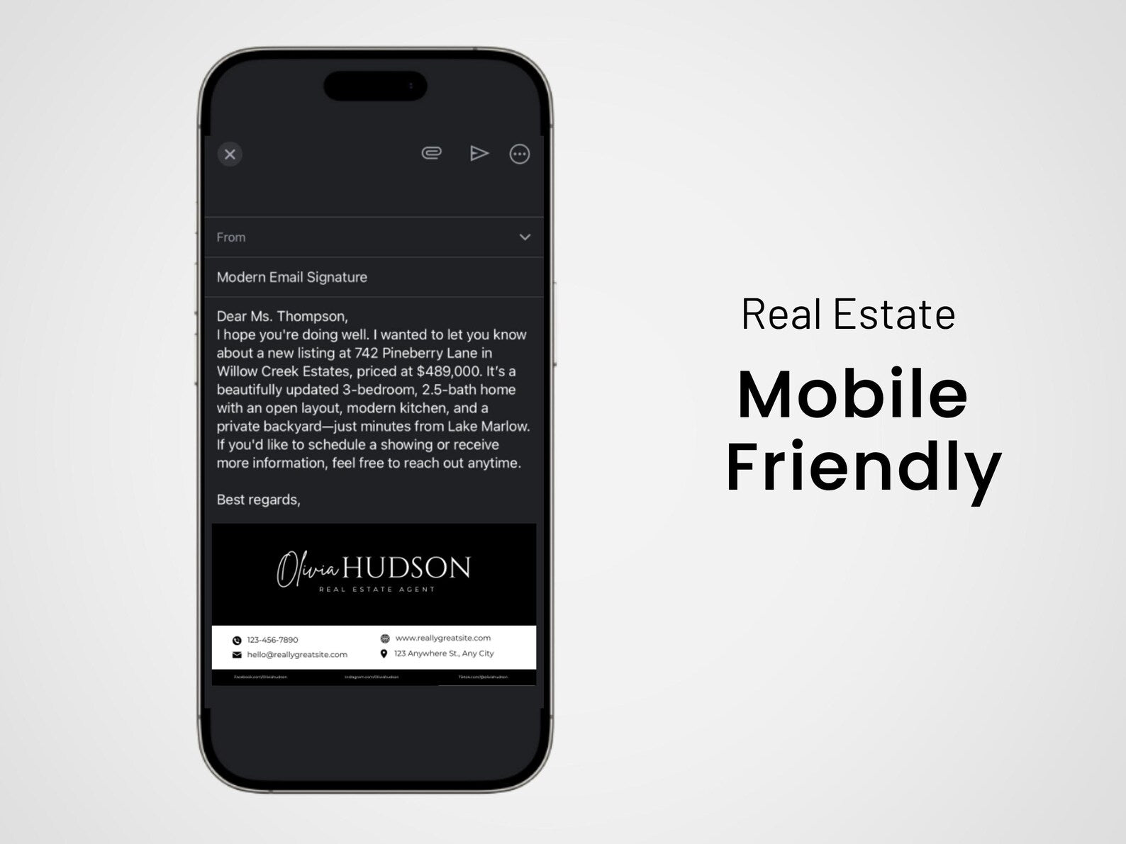 Modern Realtor Email Signature Bundle (25 Designs, 2 Sizes)