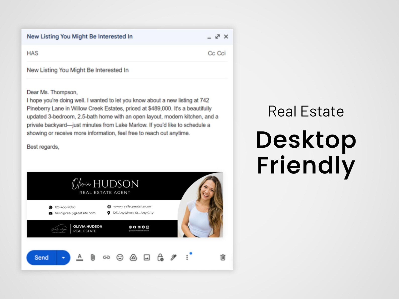 Modern Realtor Email Signature Bundle (25 Designs, 2 Sizes)