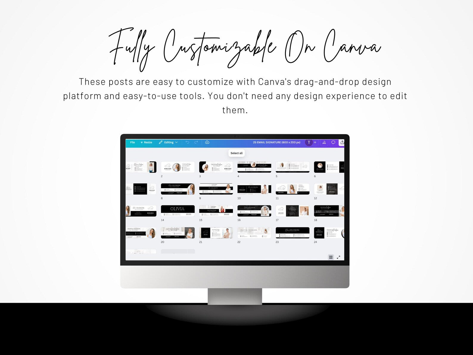 Modern Realtor Email Signature Bundle (25 Designs, 2 Sizes)