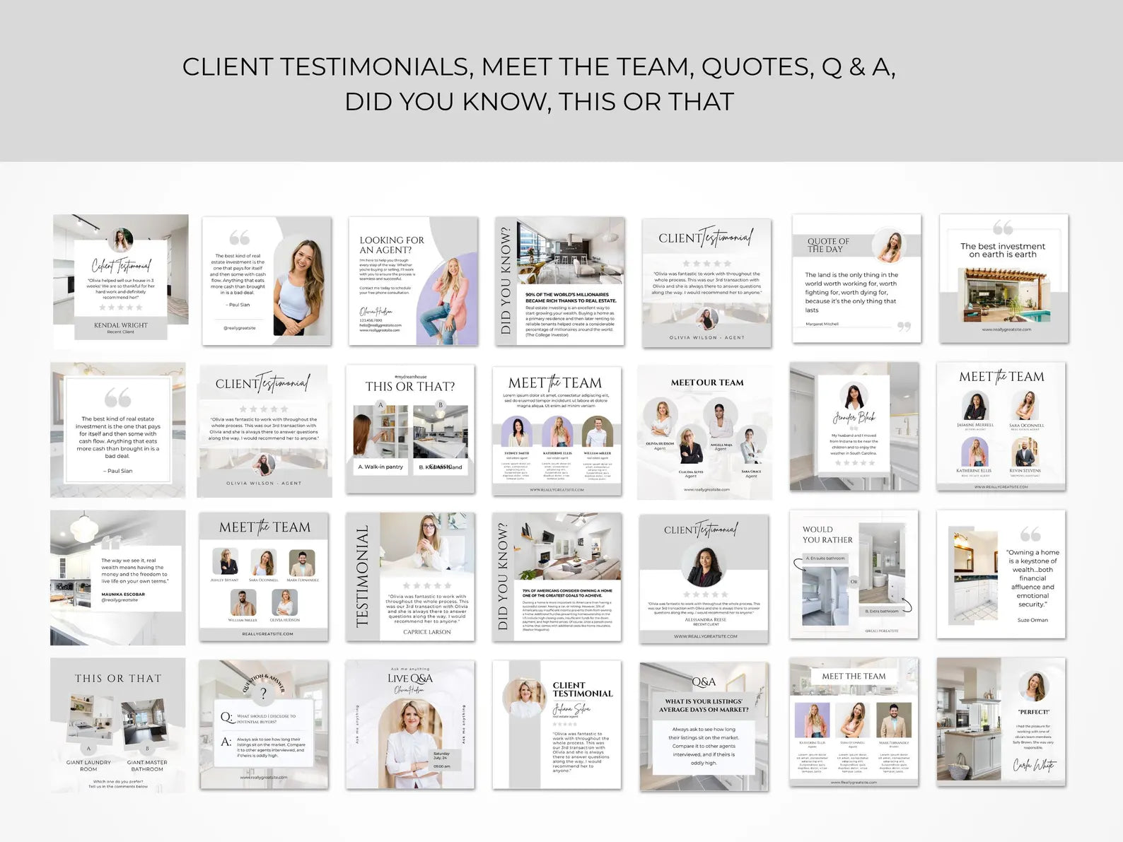Real Estate Instagram Templates Bundle