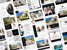 Real Estate Instagram Templates Bundle | 2400+ Black & White Posts, Stories (Canva)