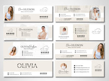 Modern Realtor Email Signature Bundle (25 Designs, 2 Sizes) Beige and White