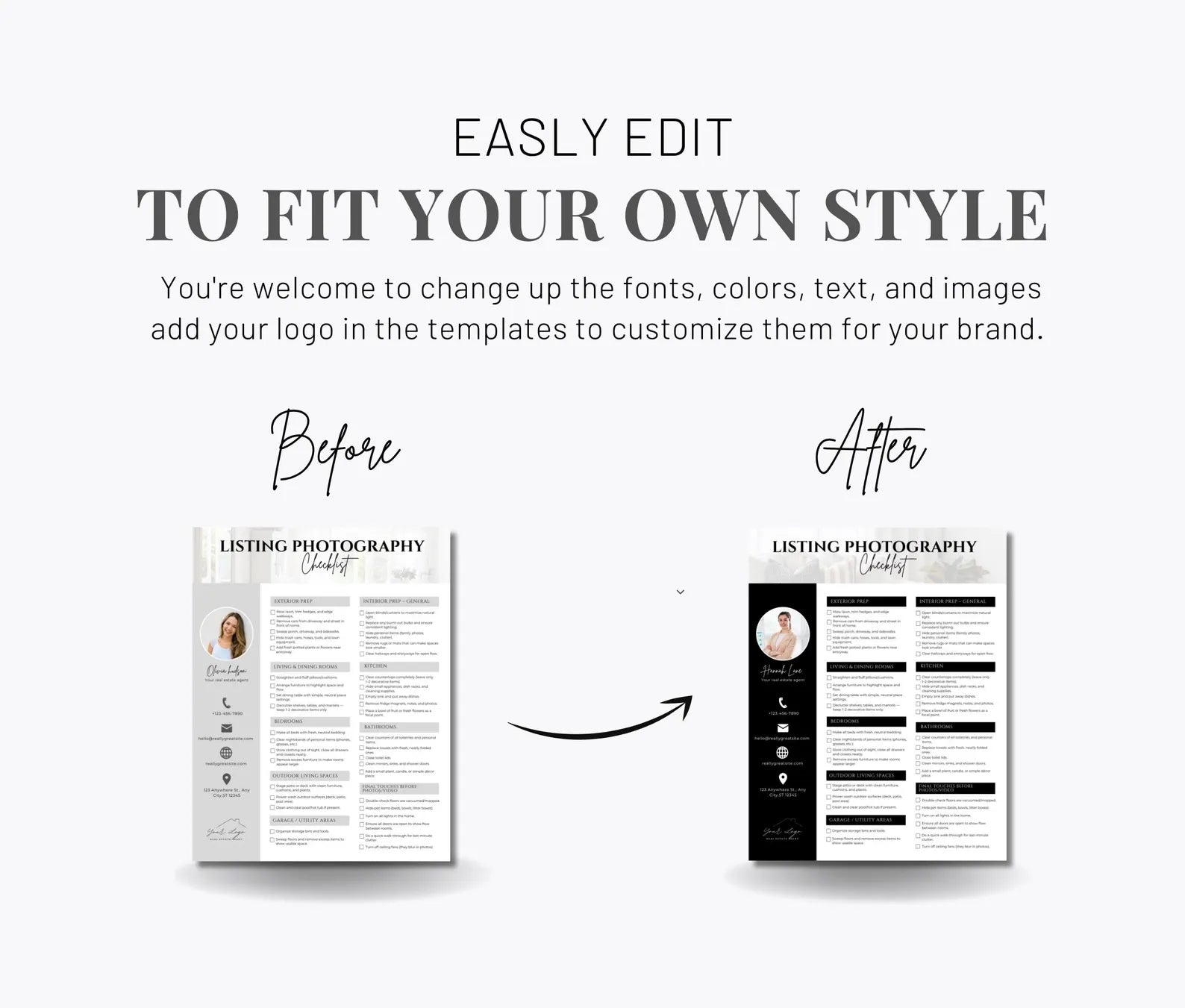 Real Estate Checklist Bundle Gray and White | Buyer & Seller Templates