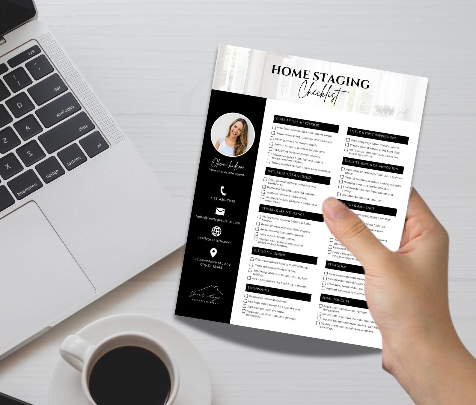 Real Estate Checklist Bundle Black and White | Buyer & Seller Templates