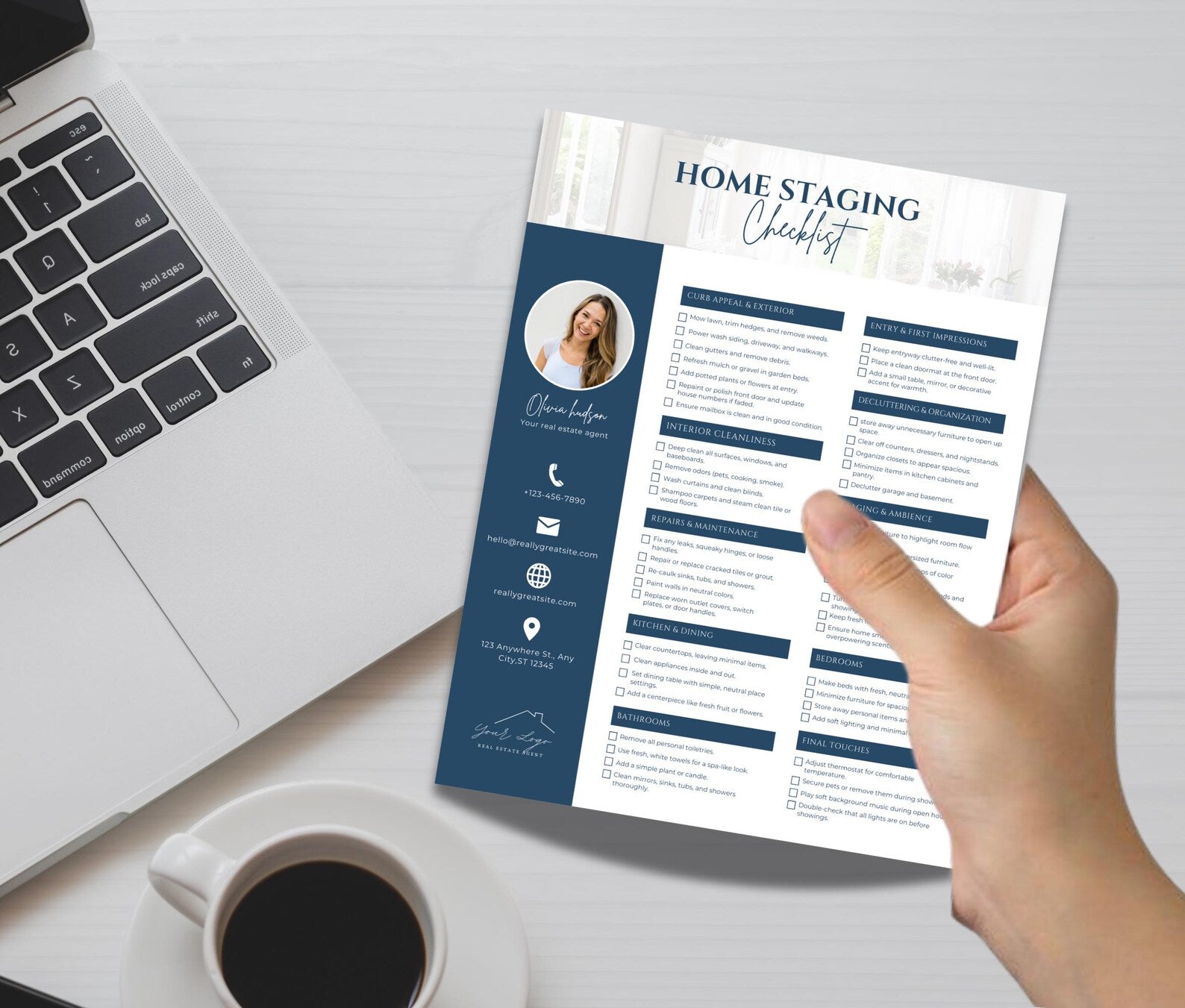 Real Estate Checklist Bundle Blue and White