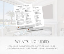 Real Estate Homebuyer Closing Timeline Flyers