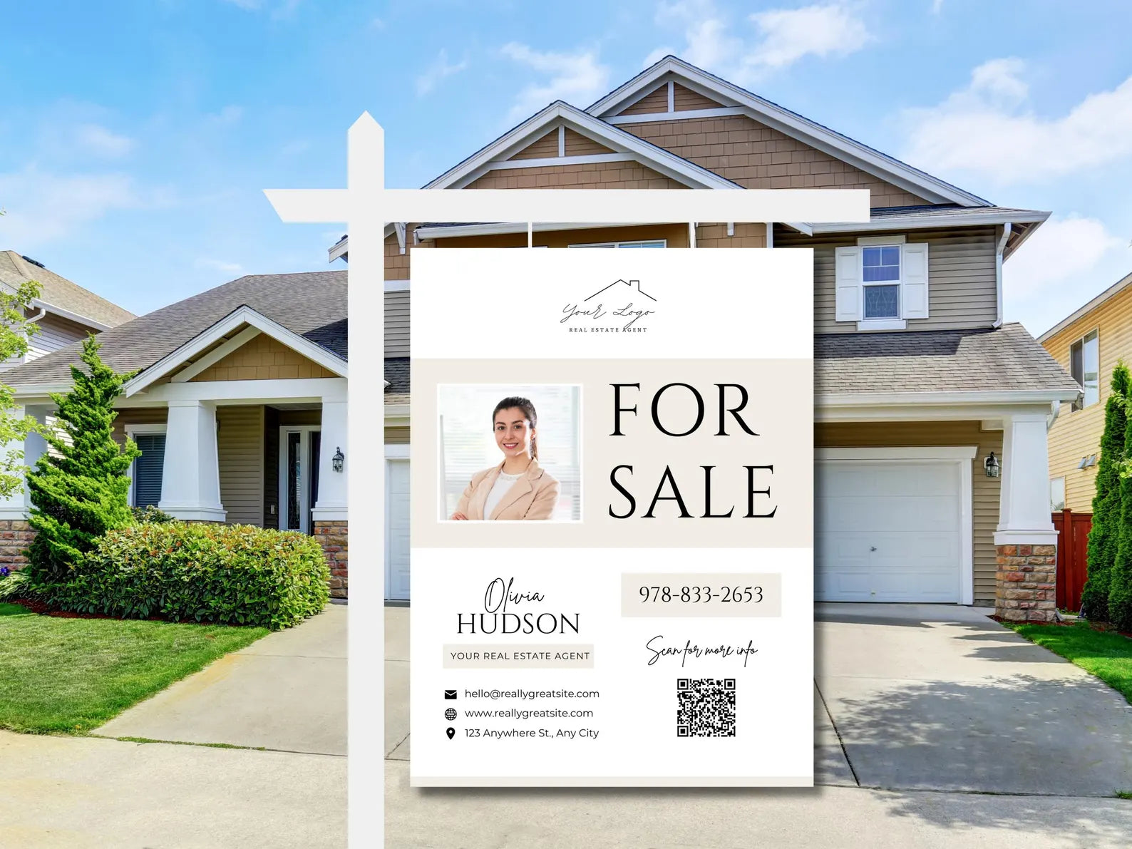 25 For Sale Real Estate Yard Signs & 120 Riders