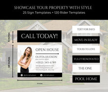 25 Open House Landscape Yard Signs + 120 Sign Riders