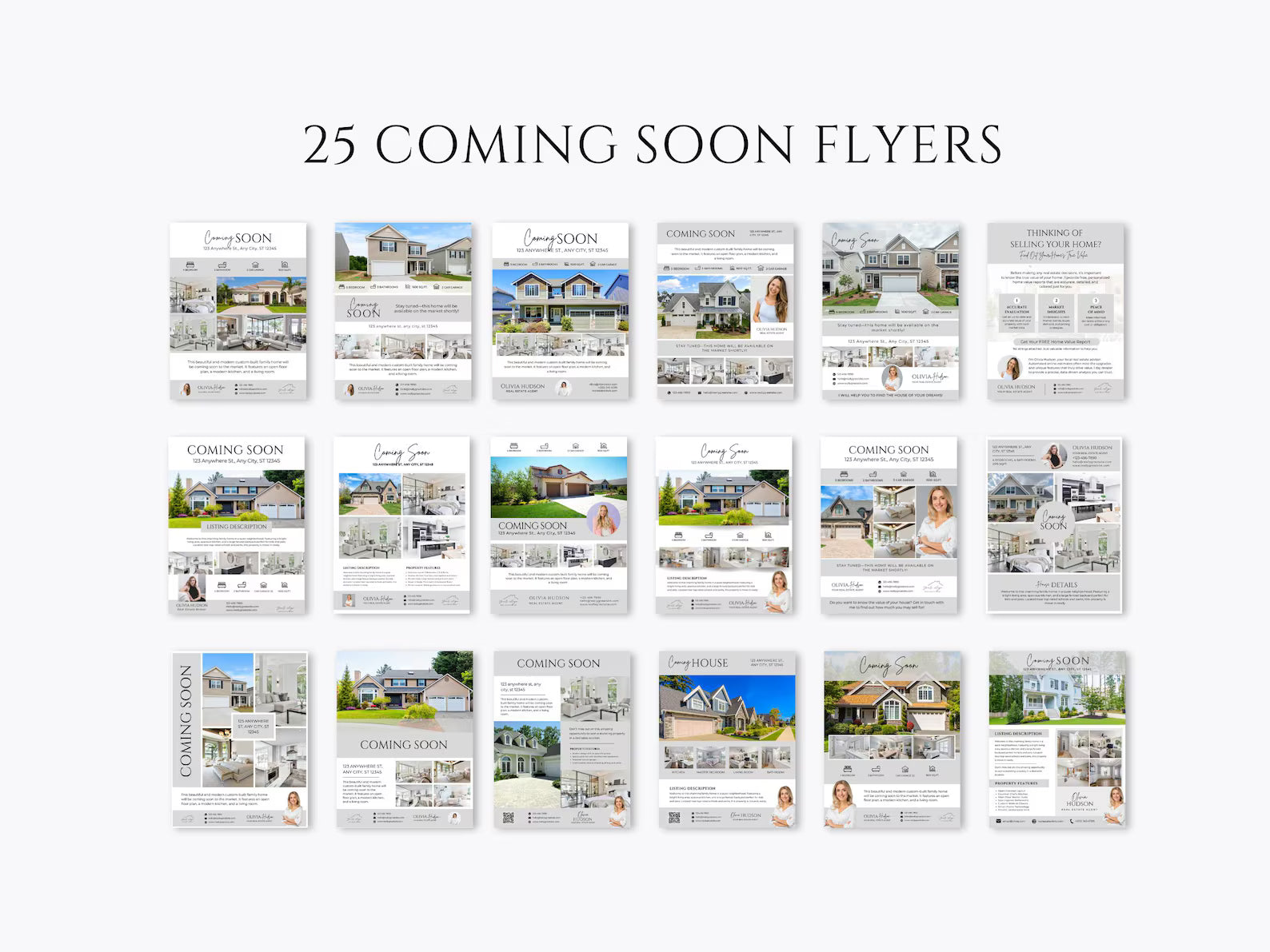 Real Estate Flyer Bundle | Open House, Just Listed, Just Sold & Coming Soon