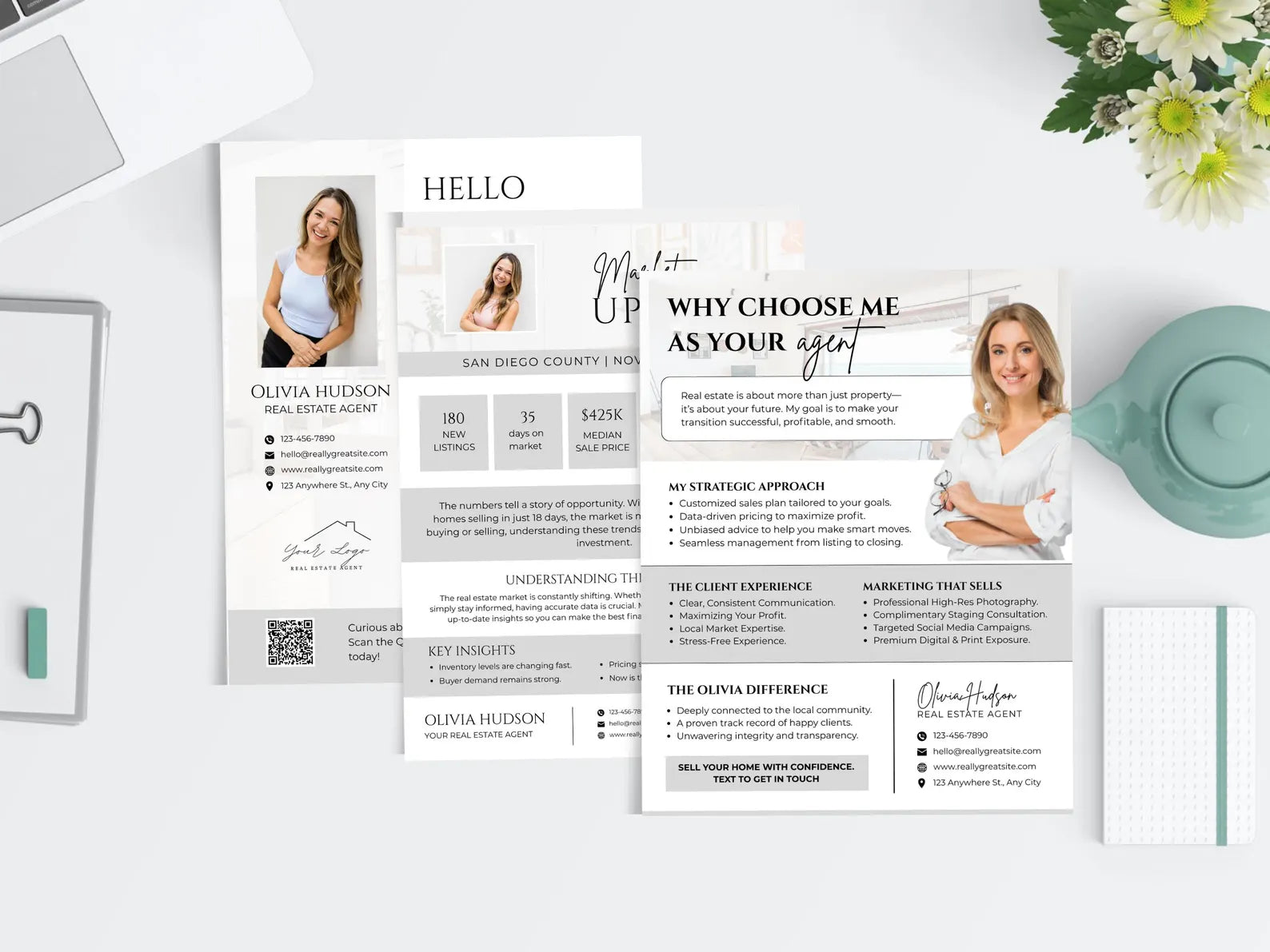 Real Estate Prospecting Flyer Bundle | Prospecting, Market Update, Farming