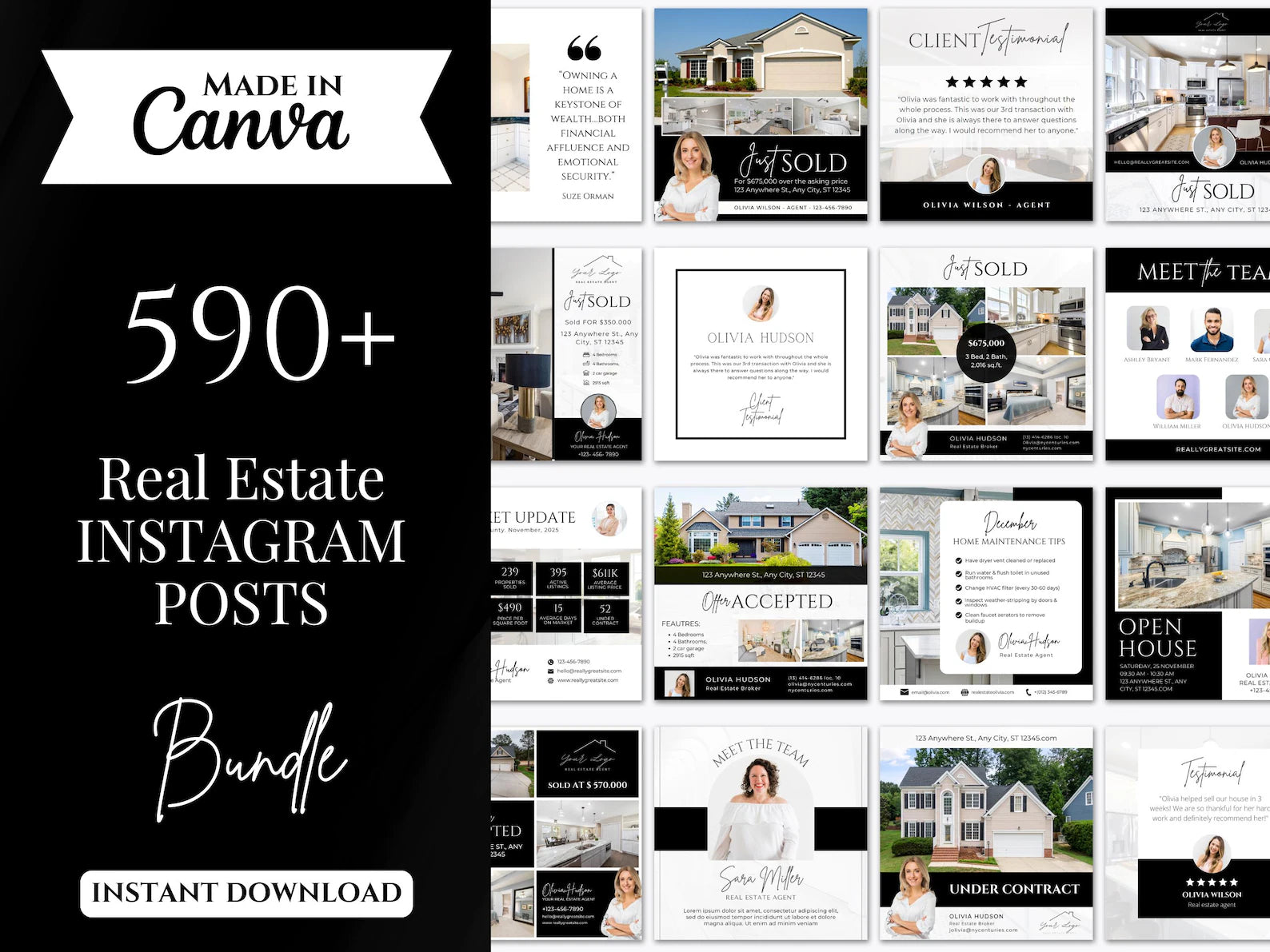 Real Estate Instagram Posts Bundle