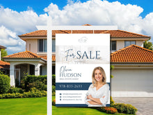 25 Open House Landscape Yard Signs + 120 Sign Riders Blue and White