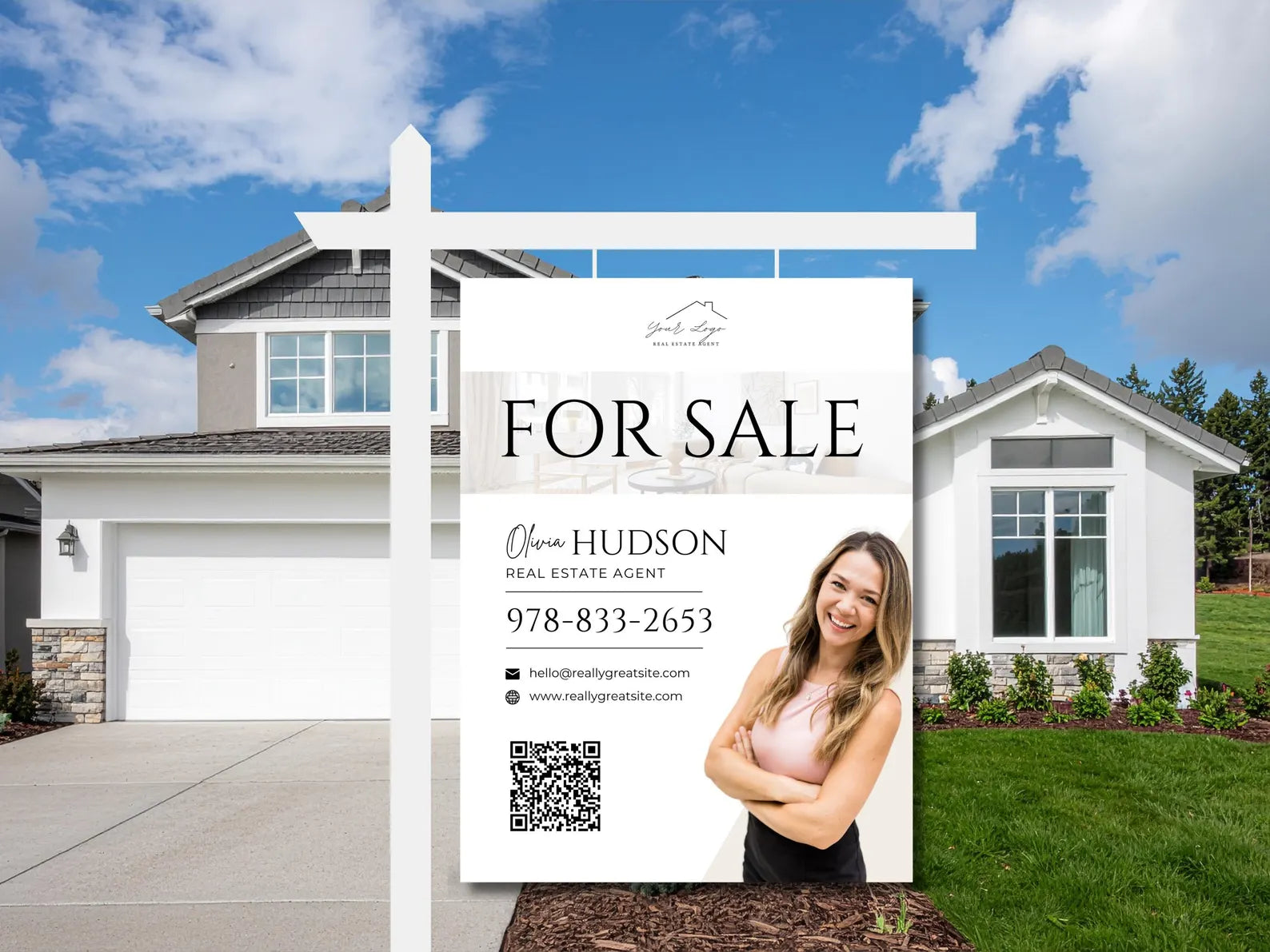 25 For Sale Real Estate Yard Signs & 120 Riders