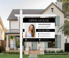 25 Open House Landscape Yard Signs + 120 Sign Riders