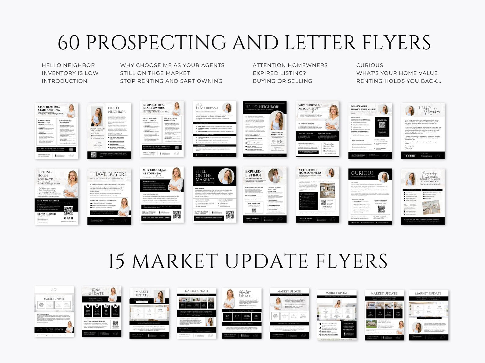 Real Estate Flyer Templates | Prospecting, Market Update, Farming