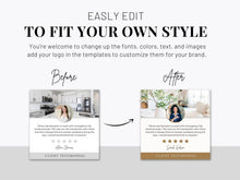 Real Estate Client Testimonial Instagram Templates Posts & Stories