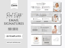 Modern Realtor Email Signature Bundle (25 Designs, 2 Sizes) Gray and White