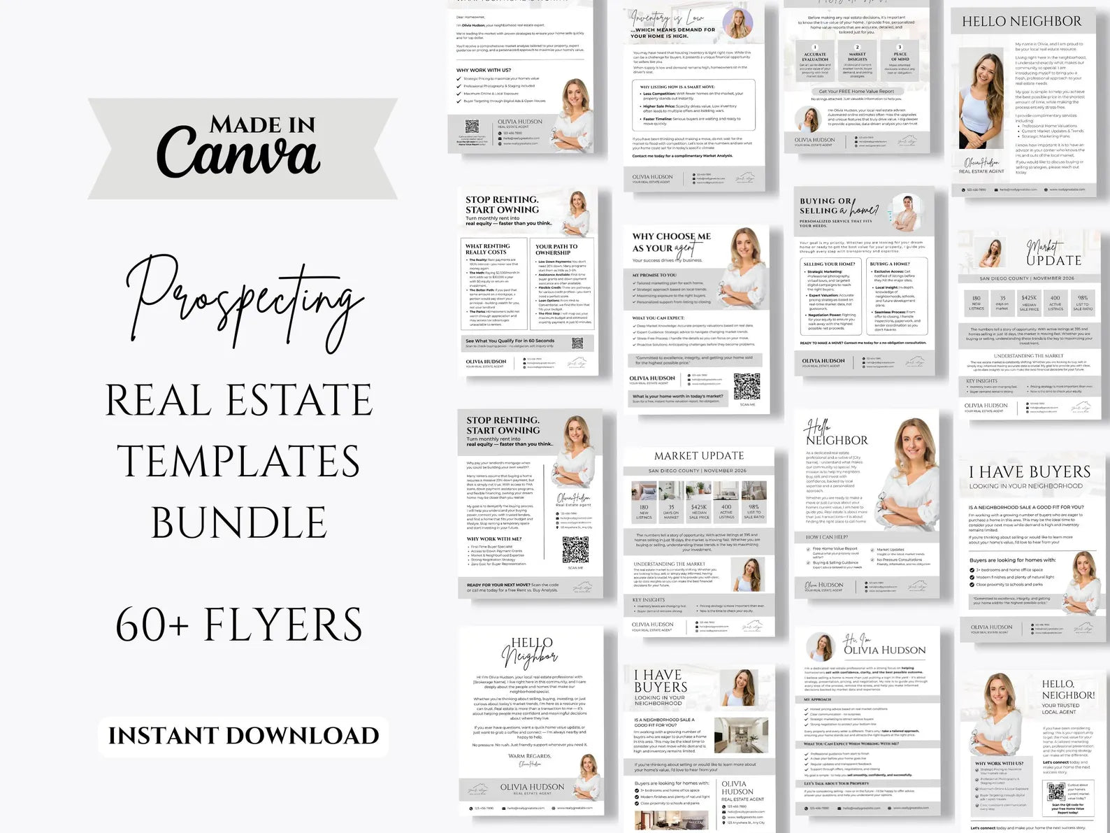Real Estate Prospecting Flyer Bundle | Prospecting, Market Update, Farming