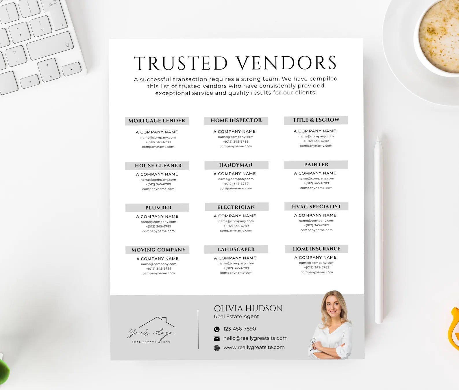 Trusted Vendor List Template