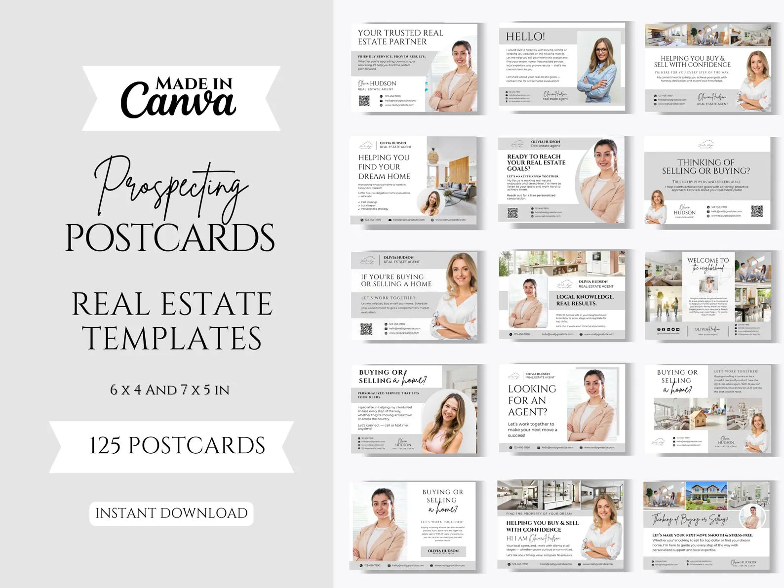 125 Real Estate Prospecting Postcards Bundle
